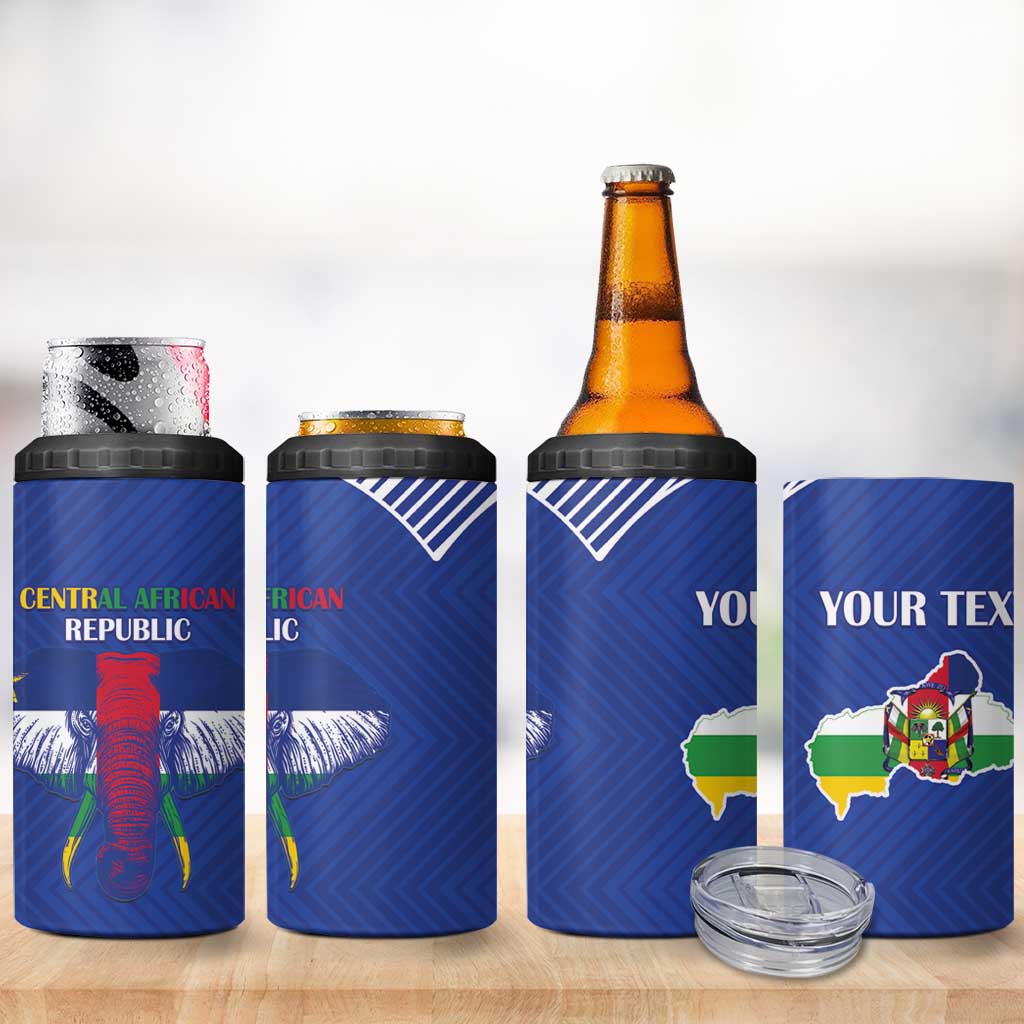 Custom Central African Republic Football 4 in 1 Can Cooler Tumbler Go Champions - Wonder Print Shop