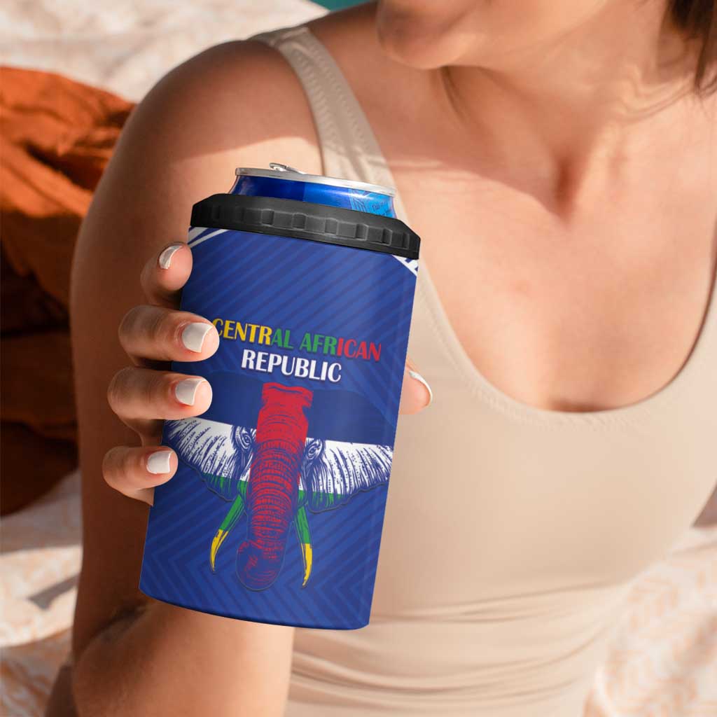 Custom Central African Republic Football 4 in 1 Can Cooler Tumbler Go Champions - Wonder Print Shop