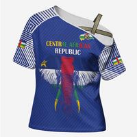 Custom Central African Republic Football Cross Shoulder Shirt Go Champions - Wonder Print Shop