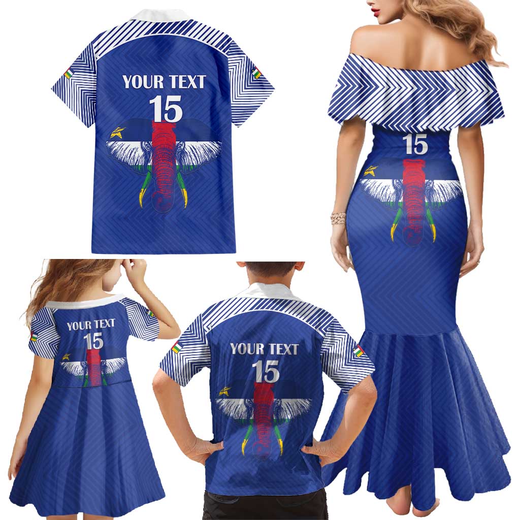 Custom Central African Republic Football Family Matching Mermaid Dress and Hawaiian Shirt Go Champions - Wonder Print Shop
