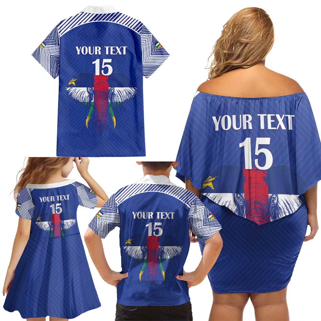 Custom Central African Republic Football Family Matching Off Shoulder Short Dress and Hawaiian Shirt Go Champions - Wonder Print Shop