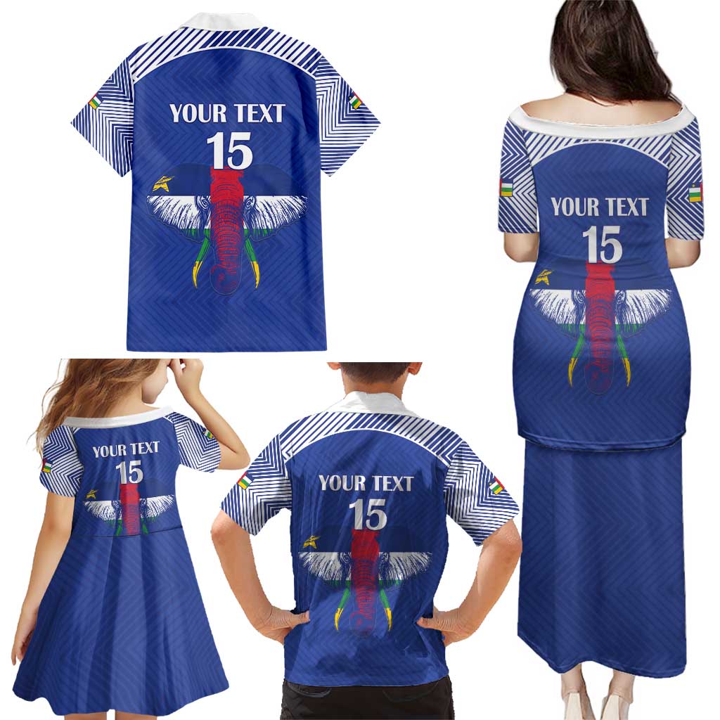 Custom Central African Republic Football Family Matching Puletasi and Hawaiian Shirt Go Champions - Wonder Print Shop