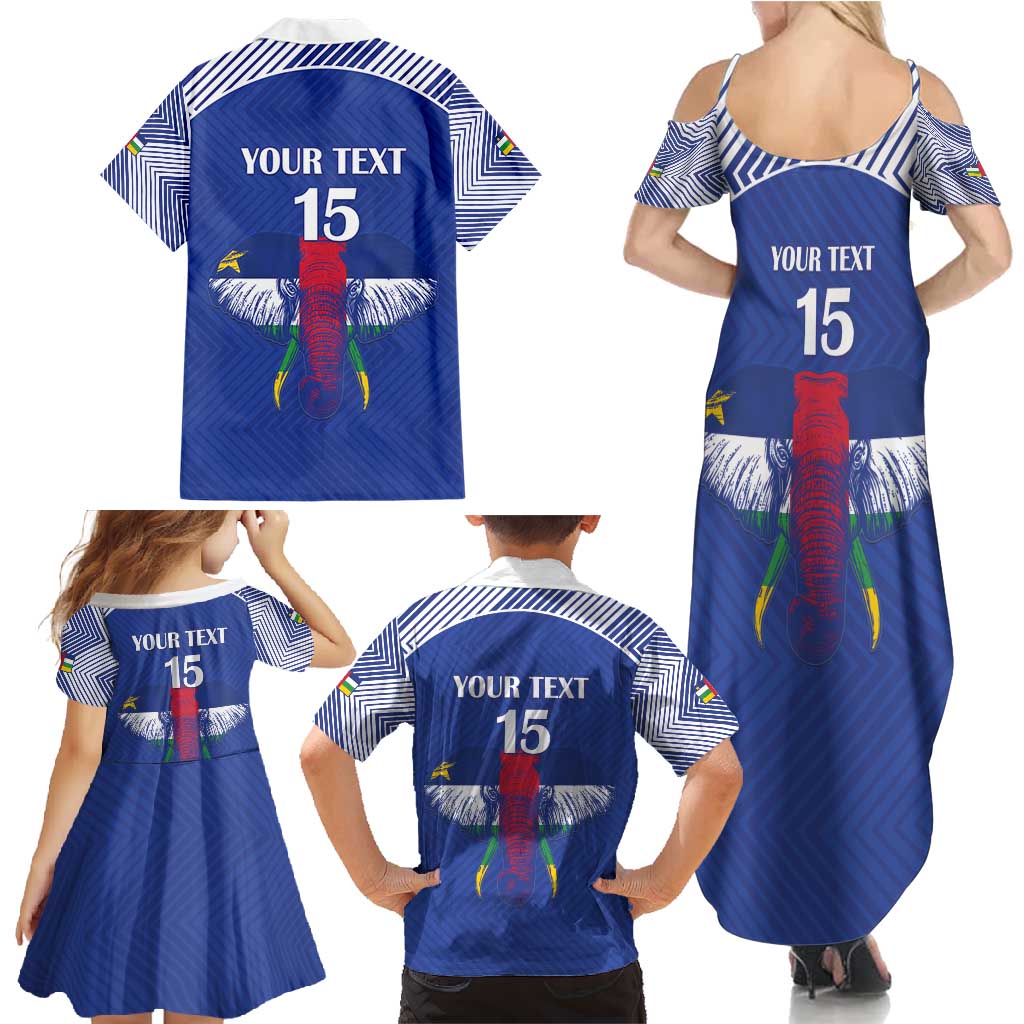 Custom Central African Republic Football Family Matching Summer Maxi Dress and Hawaiian Shirt Go Champions - Wonder Print Shop