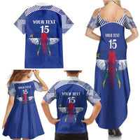 Custom Central African Republic Football Family Matching Summer Maxi Dress and Hawaiian Shirt Go Champions - Wonder Print Shop