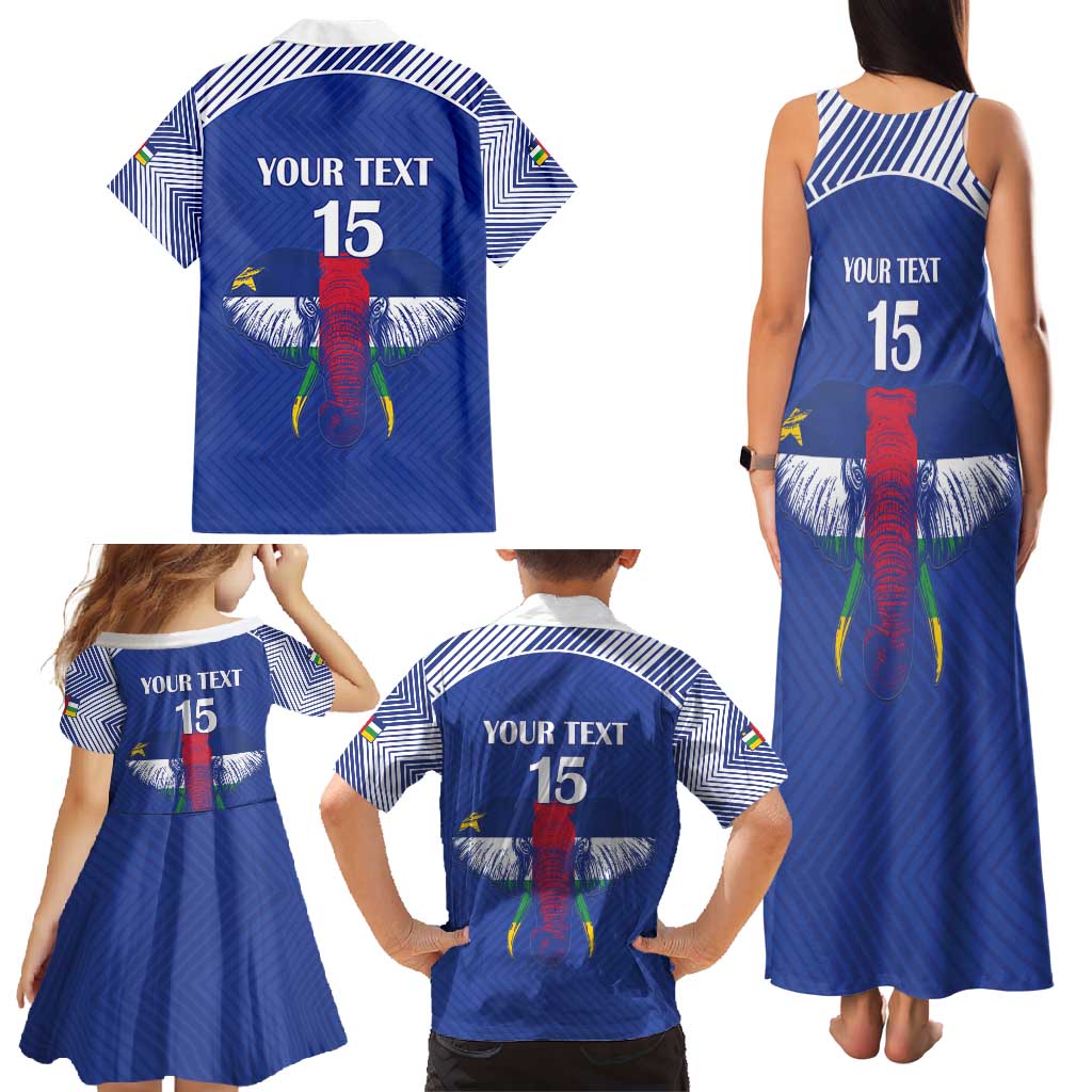 Custom Central African Republic Football Family Matching Tank Maxi Dress and Hawaiian Shirt Go Champions - Wonder Print Shop