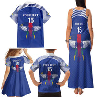 Custom Central African Republic Football Family Matching Tank Maxi Dress and Hawaiian Shirt Go Champions - Wonder Print Shop