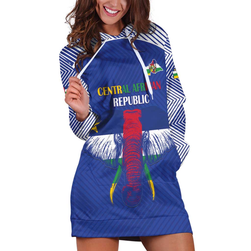 Custom Central African Republic Football Hoodie Dress Go Champions - Wonder Print Shop
