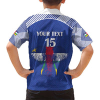 Custom Central African Republic Football Kid Hawaiian Shirt Go Champions - Wonder Print Shop