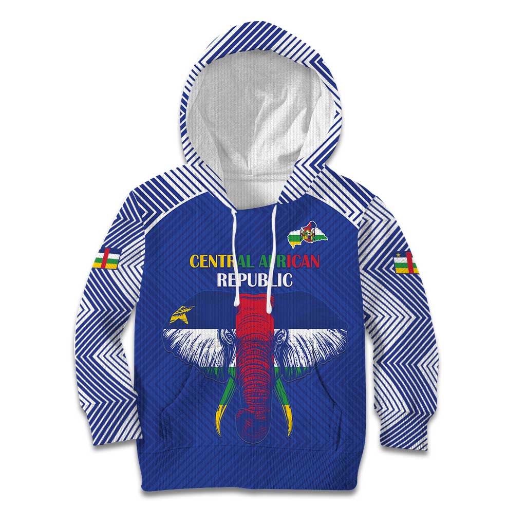 Custom Central African Republic Football Kid Hoodie Go Champions - Wonder Print Shop