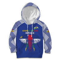 Custom Central African Republic Football Kid Hoodie Go Champions - Wonder Print Shop