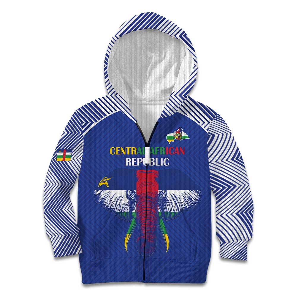 Custom Central African Republic Football Kid Hoodie Go Champions - Wonder Print Shop