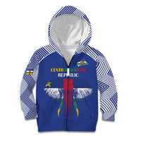 Custom Central African Republic Football Kid Hoodie Go Champions - Wonder Print Shop
