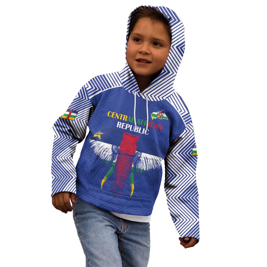 Custom Central African Republic Football Kid Hoodie Go Champions - Wonder Print Shop