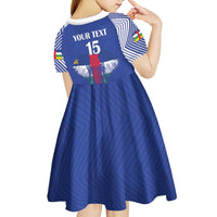 Custom Central African Republic Football Kid Short Sleeve Dress Go Champions - Wonder Print Shop