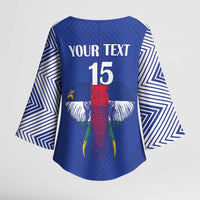 Custom Central African Republic Football Kimono Sleeve Blouse Go Champions - Wonder Print Shop