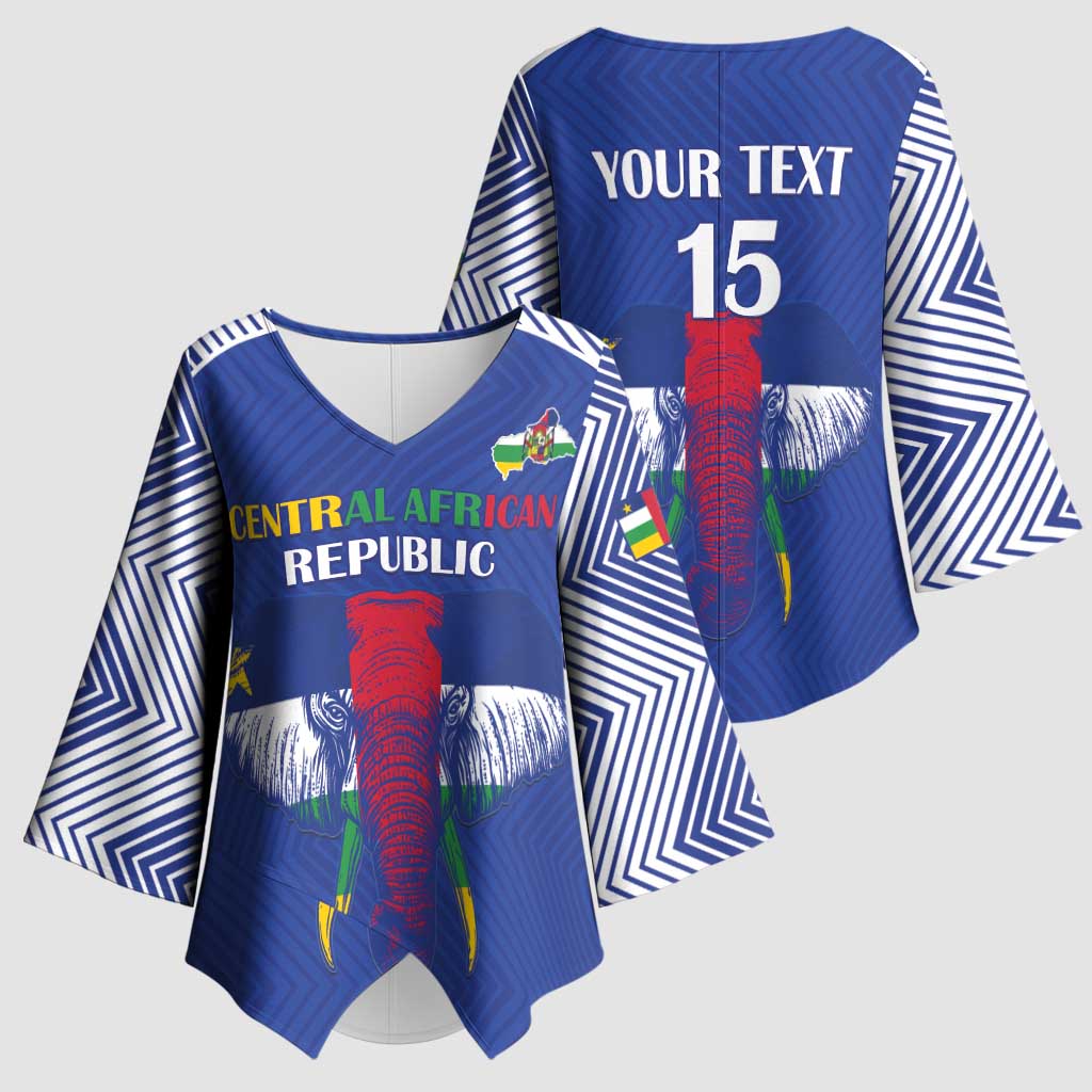 Custom Central African Republic Football Kimono Sleeve Blouse Go Champions - Wonder Print Shop