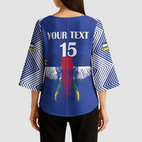Custom Central African Republic Football Kimono Sleeve Blouse Go Champions - Wonder Print Shop