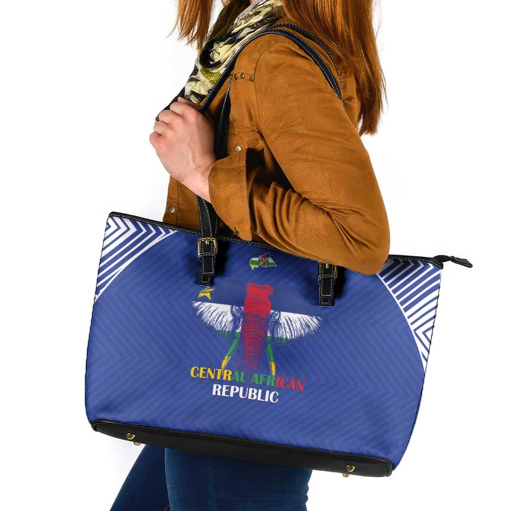 Central African Republic Football Leather Tote Bag Go Champions - Wonder Print Shop