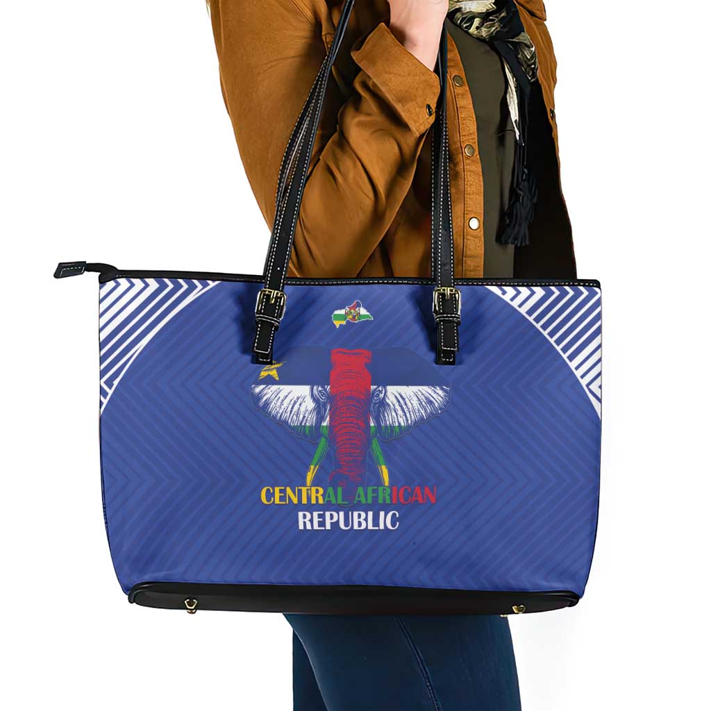 Central African Republic Football Leather Tote Bag Go Champions - Wonder Print Shop