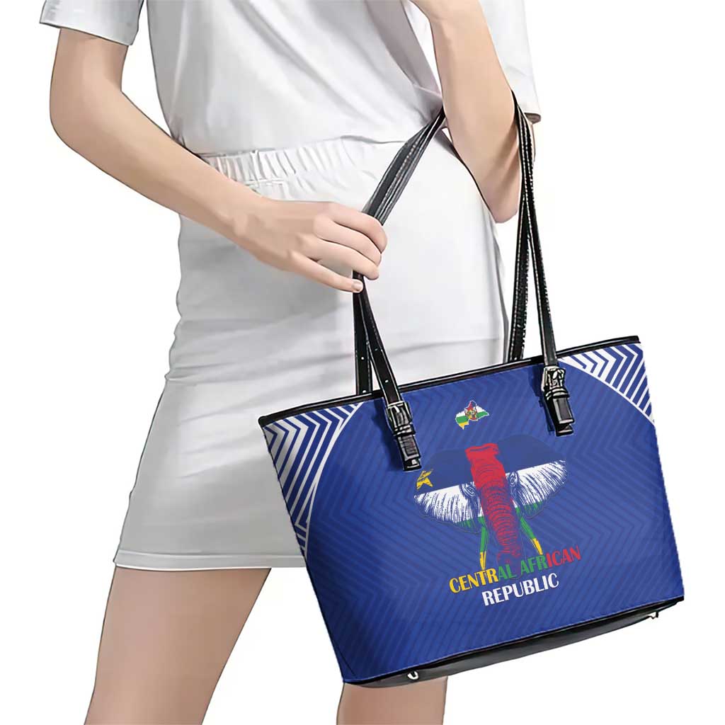 Central African Republic Football Leather Tote Bag Go Champions - Wonder Print Shop