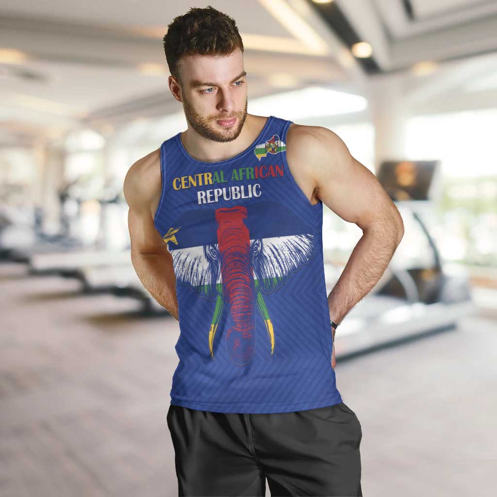 Custom Central African Republic Football Men Tank Top Go Champions - Wonder Print Shop
