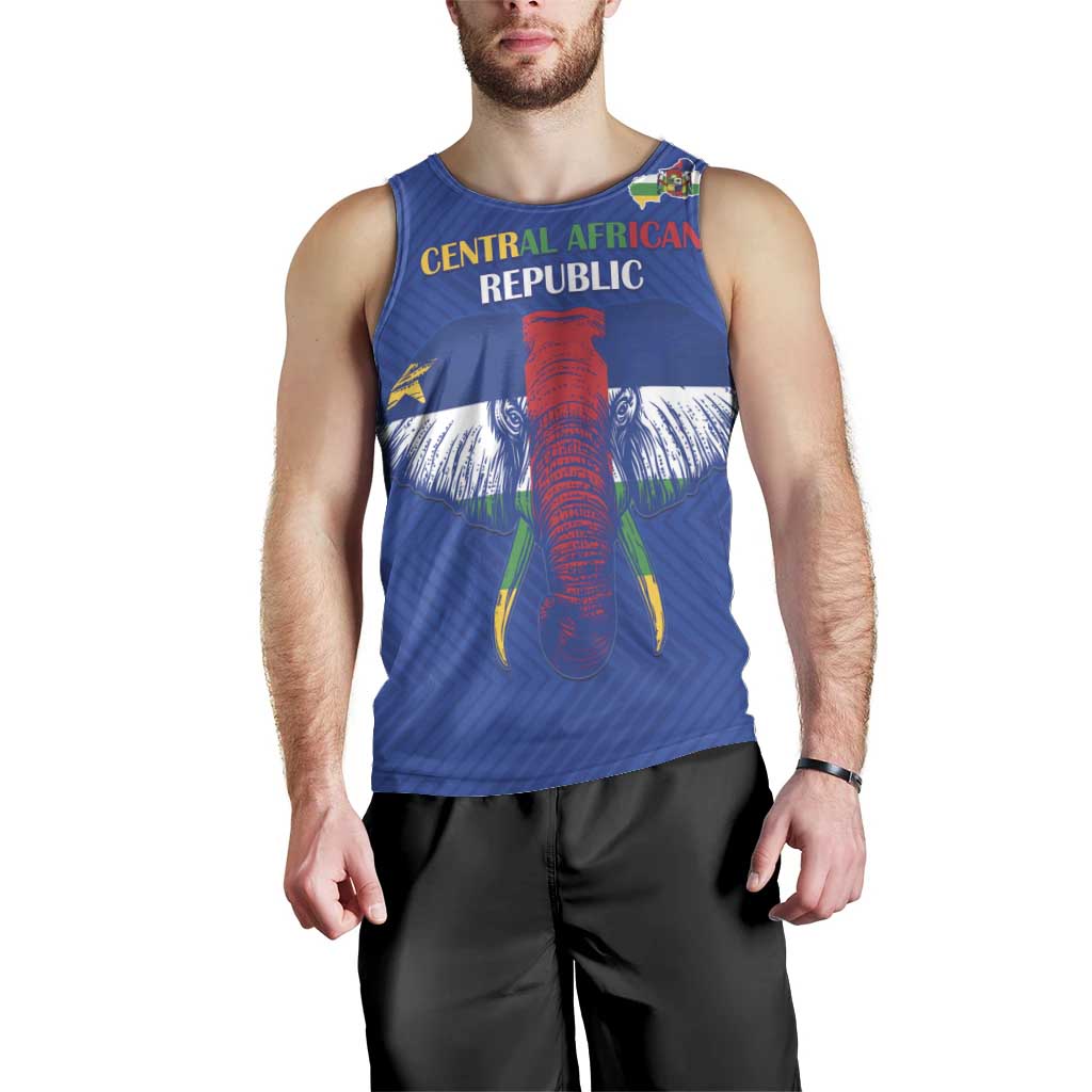 Custom Central African Republic Football Men Tank Top Go Champions - Wonder Print Shop