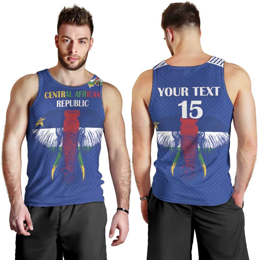 Custom Central African Republic Football Men Tank Top Go Champions - Wonder Print Shop