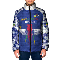 Custom Central African Republic Football Padded Jacket Go Champions - Wonder Print Shop