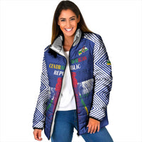 Custom Central African Republic Football Padded Jacket Go Champions - Wonder Print Shop