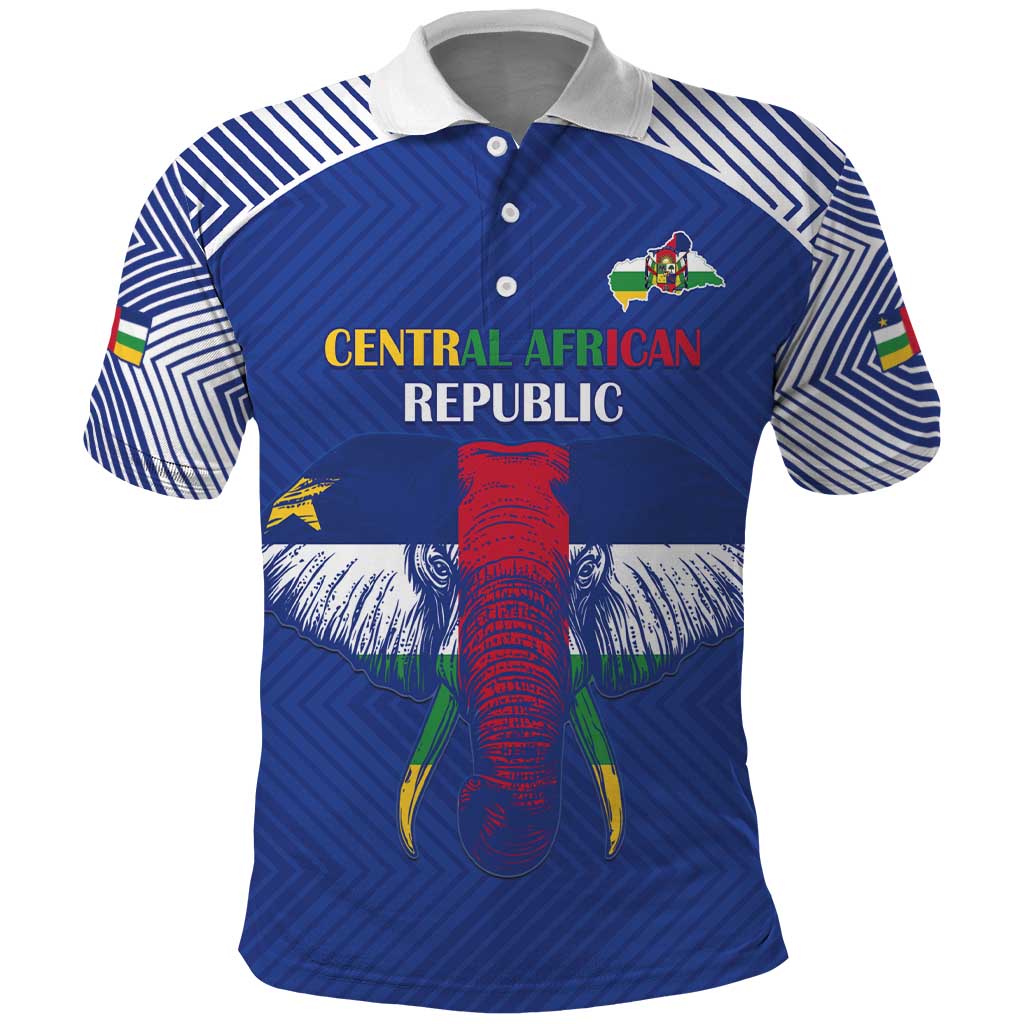 Custom Central African Republic Football Polo Shirt Go Champions - Wonder Print Shop