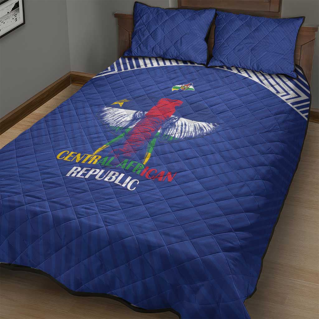 Central African Republic Football Quilt Bed Set Go Champions - Wonder Print Shop
