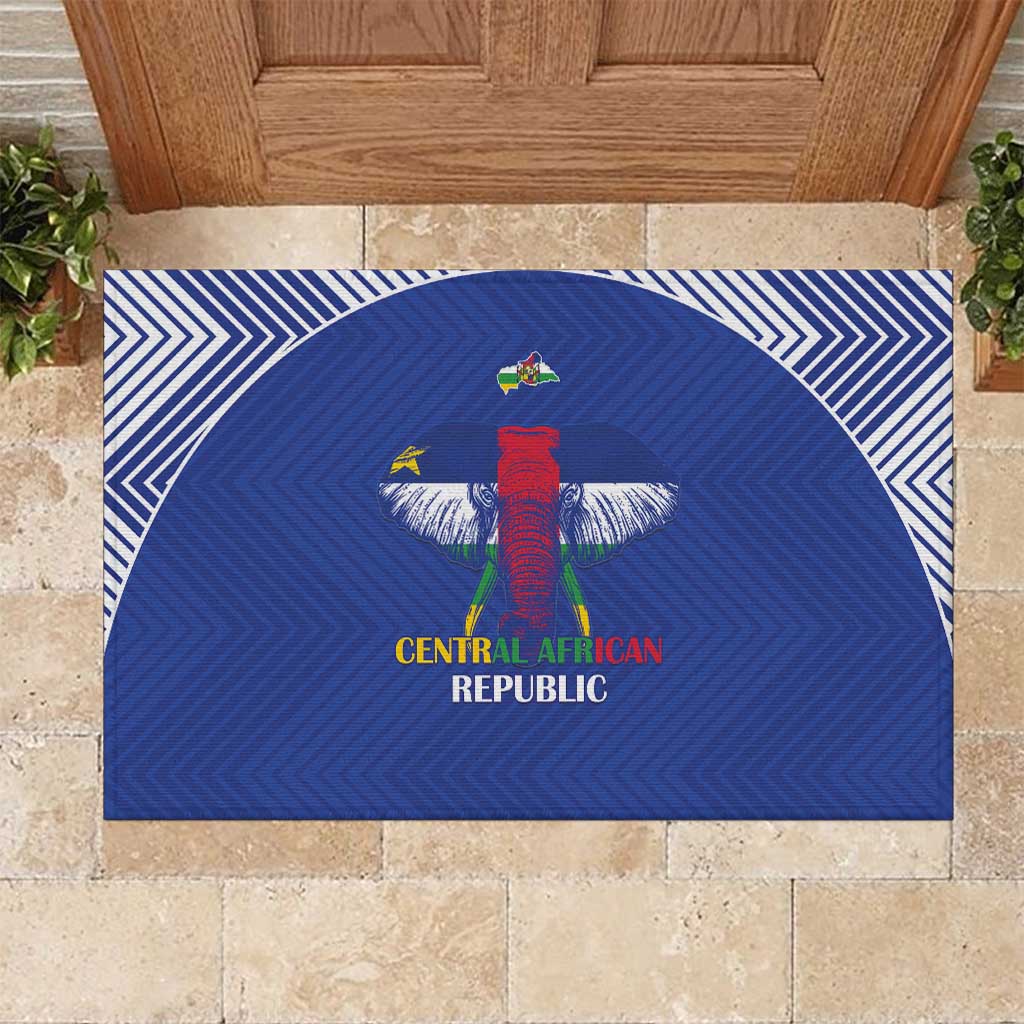 Central African Republic Football Rubber Doormat Go Champions - Wonder Print Shop