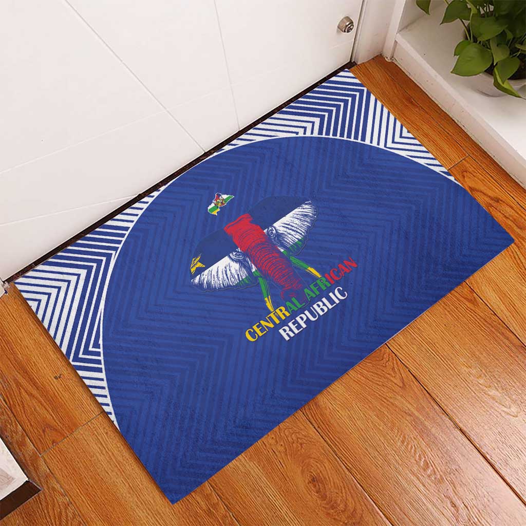 Central African Republic Football Rubber Doormat Go Champions - Wonder Print Shop