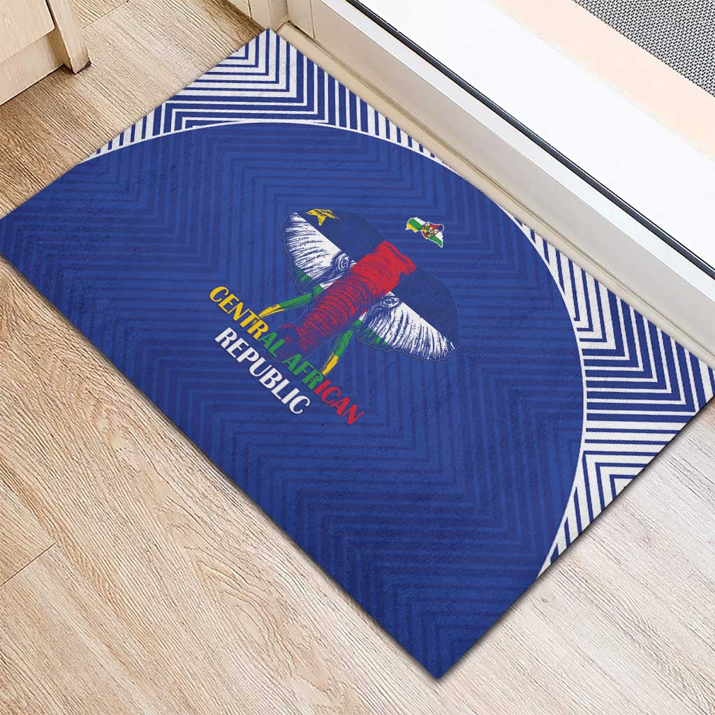 Central African Republic Football Rubber Doormat Go Champions - Wonder Print Shop