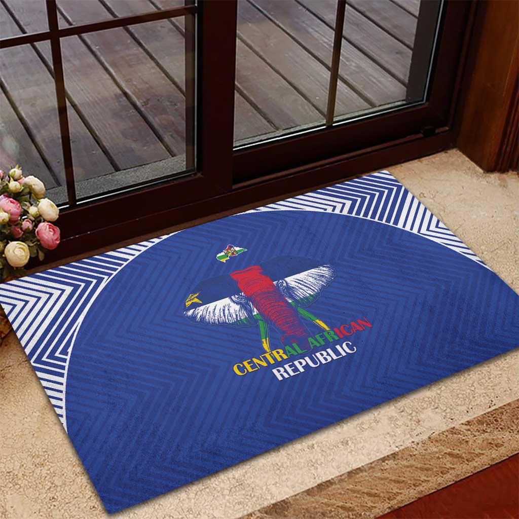 Central African Republic Football Rubber Doormat Go Champions - Wonder Print Shop