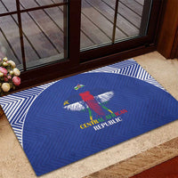 Central African Republic Football Rubber Doormat Go Champions - Wonder Print Shop