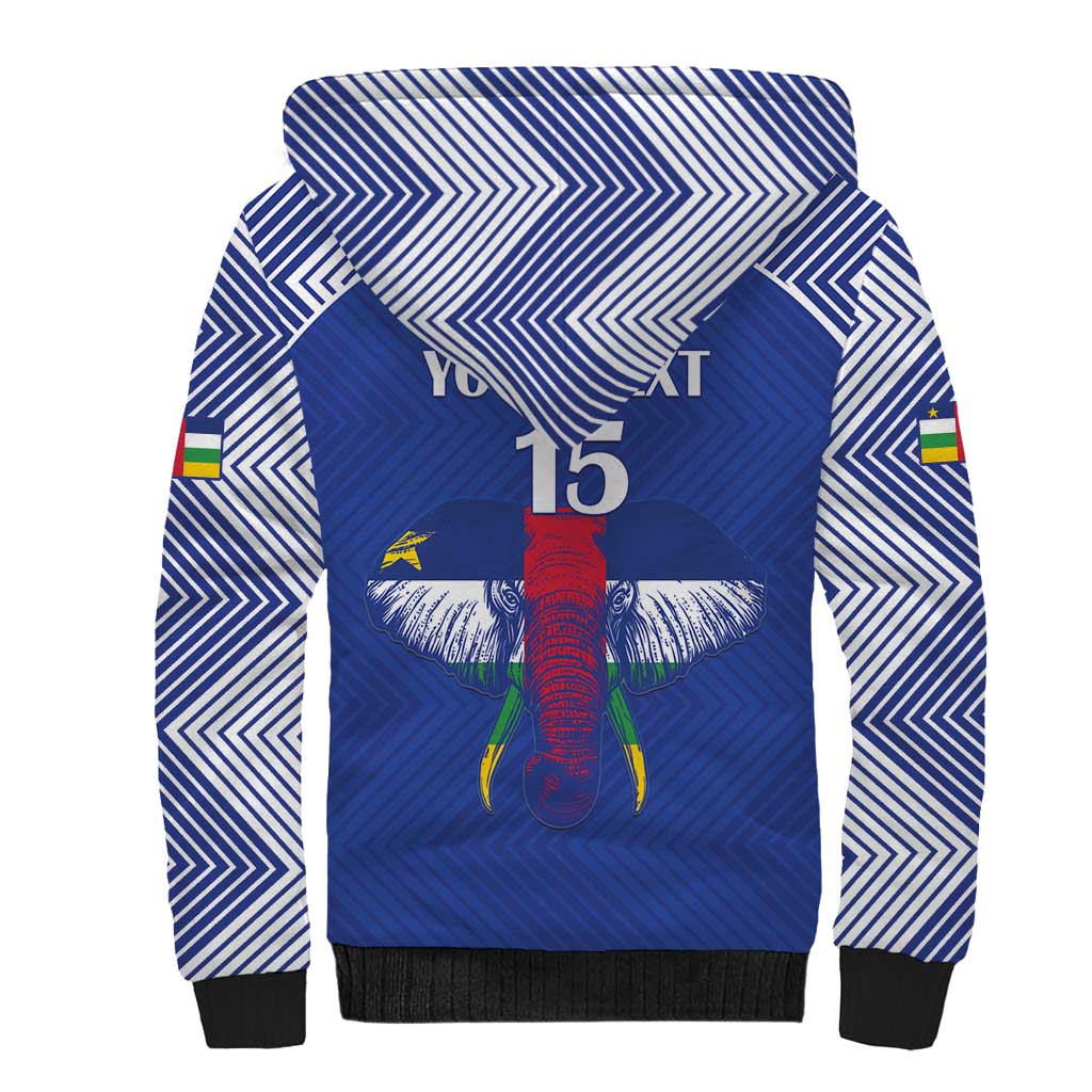 Custom Central African Republic Football Sherpa Hoodie Go Champions - Wonder Print Shop