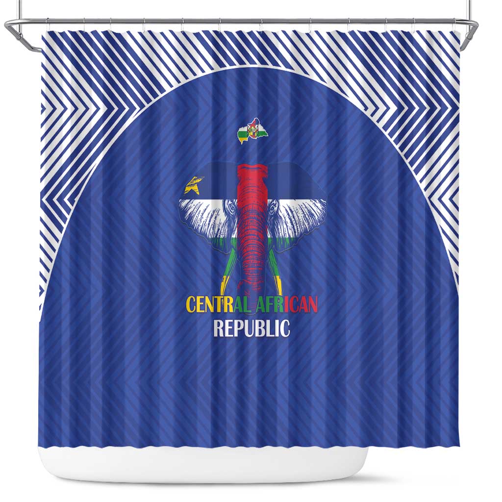 Central African Republic Football Shower Curtain Go Champions - Wonder Print Shop