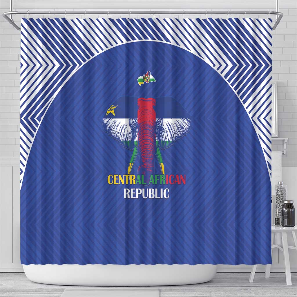 Central African Republic Football Shower Curtain Go Champions - Wonder Print Shop
