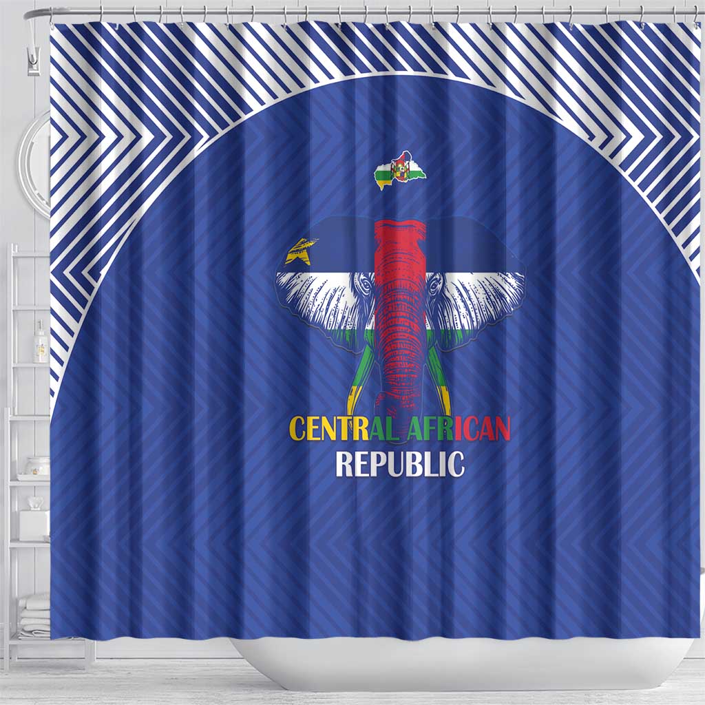 Central African Republic Football Shower Curtain Go Champions - Wonder Print Shop
