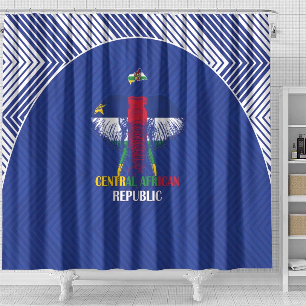 Central African Republic Football Shower Curtain Go Champions - Wonder Print Shop