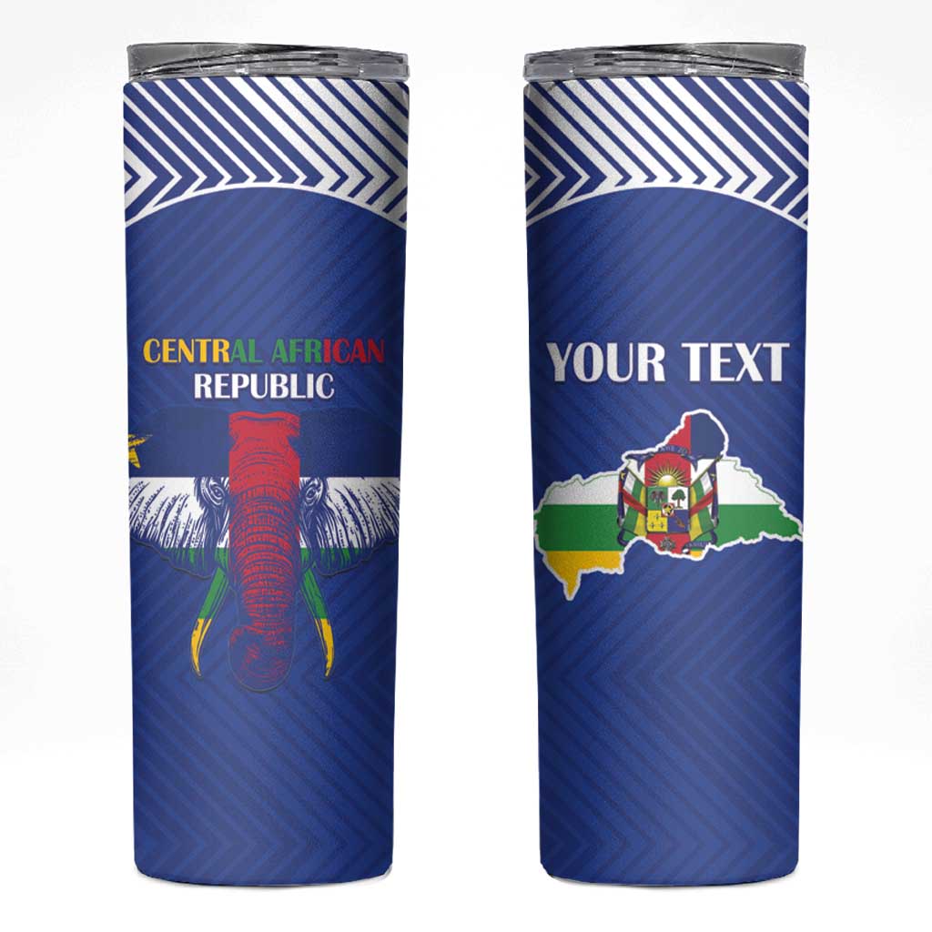 Custom Central African Republic Football Skinny Tumbler Go Champions - Wonder Print Shop