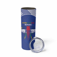 Custom Central African Republic Football Skinny Tumbler Go Champions - Wonder Print Shop