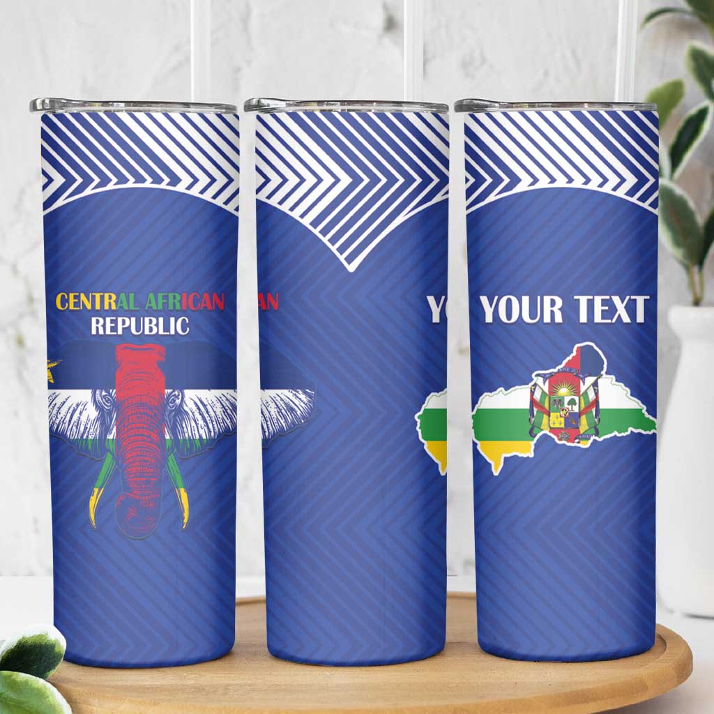 Custom Central African Republic Football Skinny Tumbler Go Champions - Wonder Print Shop