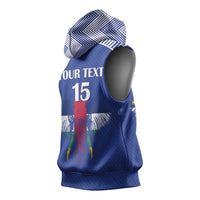 Custom Central African Republic Football Sleeveless Hoodie Go Champions - Wonder Print Shop