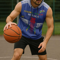 Custom Central African Republic Football Sleeveless Hoodie Go Champions - Wonder Print Shop