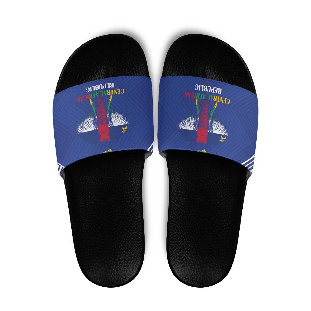 Central African Republic Football Slide Sandals Go Champions - Wonder Print Shop