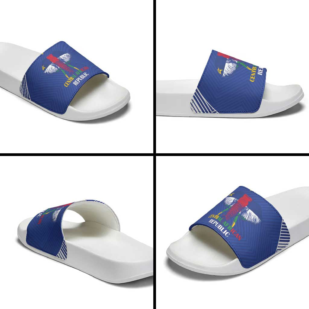 Central African Republic Football Slide Sandals Go Champions - Wonder Print Shop
