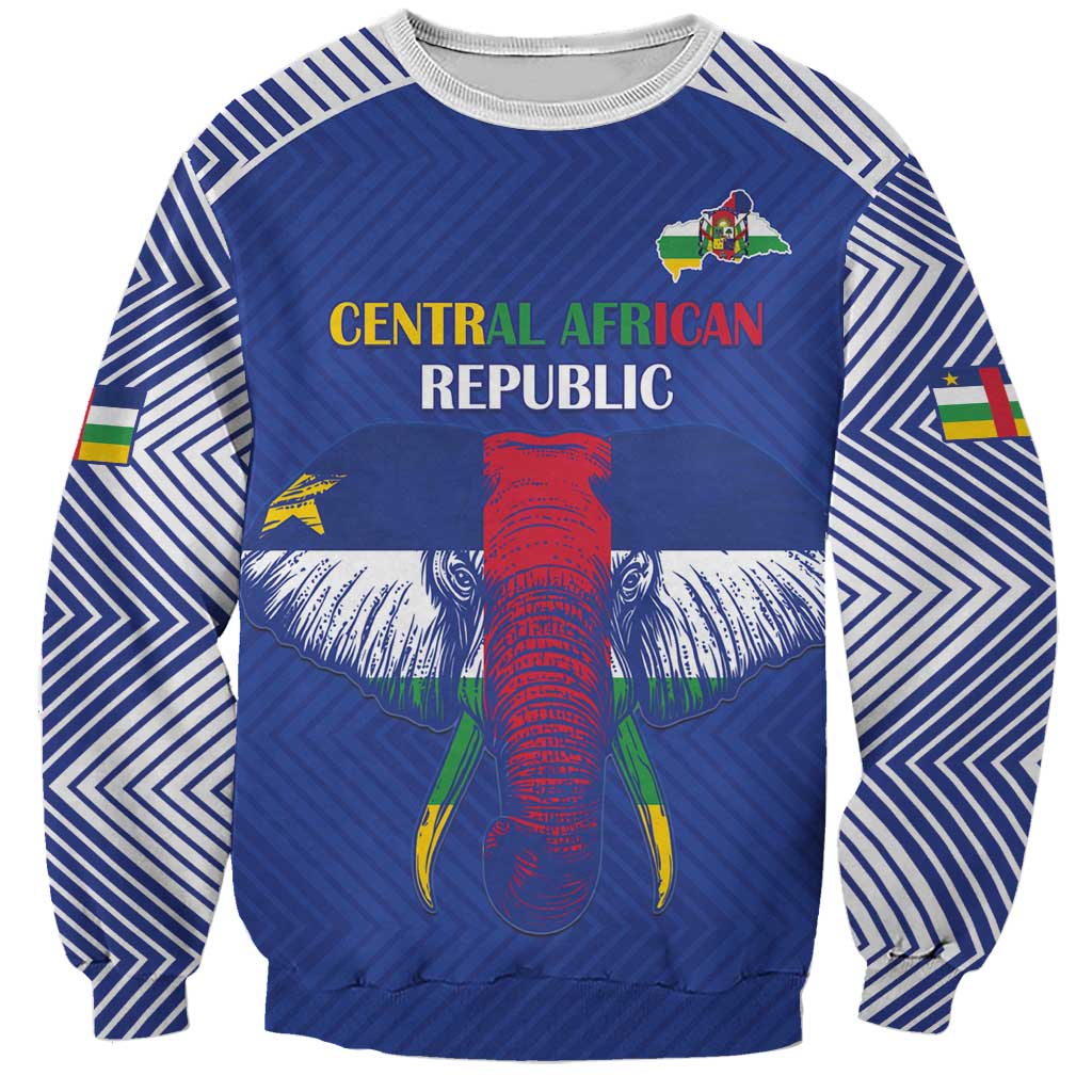 Custom Central African Republic Football Sweatshirt Go Champions - Wonder Print Shop