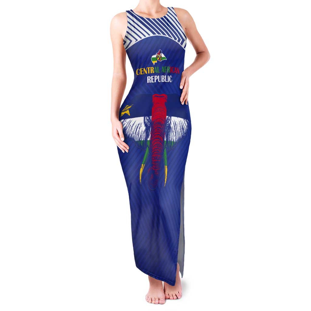 Custom Central African Republic Football Tank Maxi Dress Go Champions - Wonder Print Shop